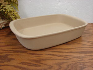 Pampered Chef Family Heritage Stoneware Open Deep Baker Roaster 15 x 10 x 3"