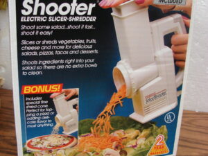 Brand New Presto Salad Shooter Electric Slicer Shredder Bonus Cone #02910