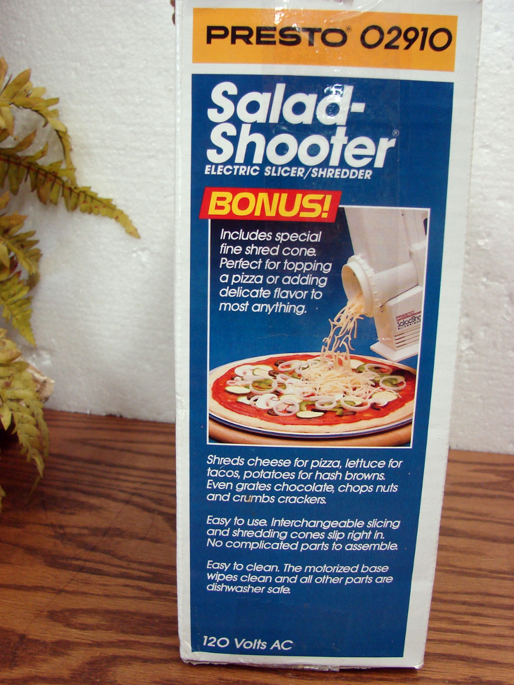 Brand New Presto Salad Shooter Electric Slicer Shredder Bonus Cone #02910 - Image 3