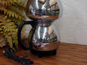 Vintage Art Deco Sunbeam Chrome Vacuum Double Bubble C20-B Coffee Percolator