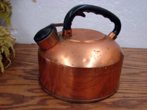 Vintage Solid Copper West Bend Singing Tea Kettle Teapot Trig