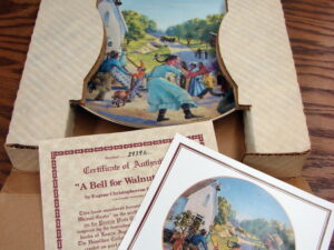 A Bell for Walnut Grove Little House On The Prairie Collectors Plate #2979L w/ Certificate Box