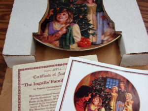 Ingalls Family Christmas Little House On The Prairie Collectors Plate #2887L w/ Certificate Box
