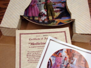 Medicine Show Little House On The Prairie Collectors Plate #3692L w/ Certificate Box