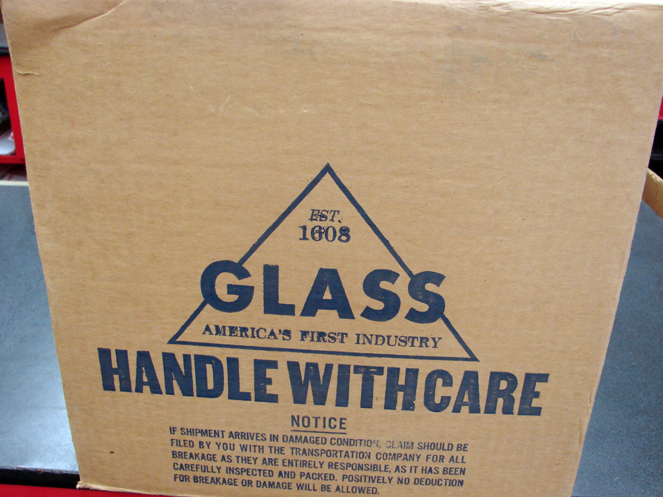 West Virginia Glass Punch Bowl Set in Original Box Bowl Cups Glass Ladle - Image 6
