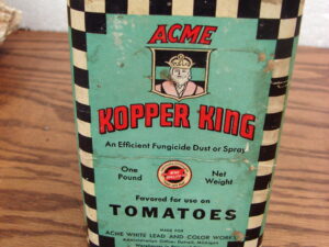 Vintage ACME Poison Kopper King Tin Copper Powder for Tomatoes Paper Label