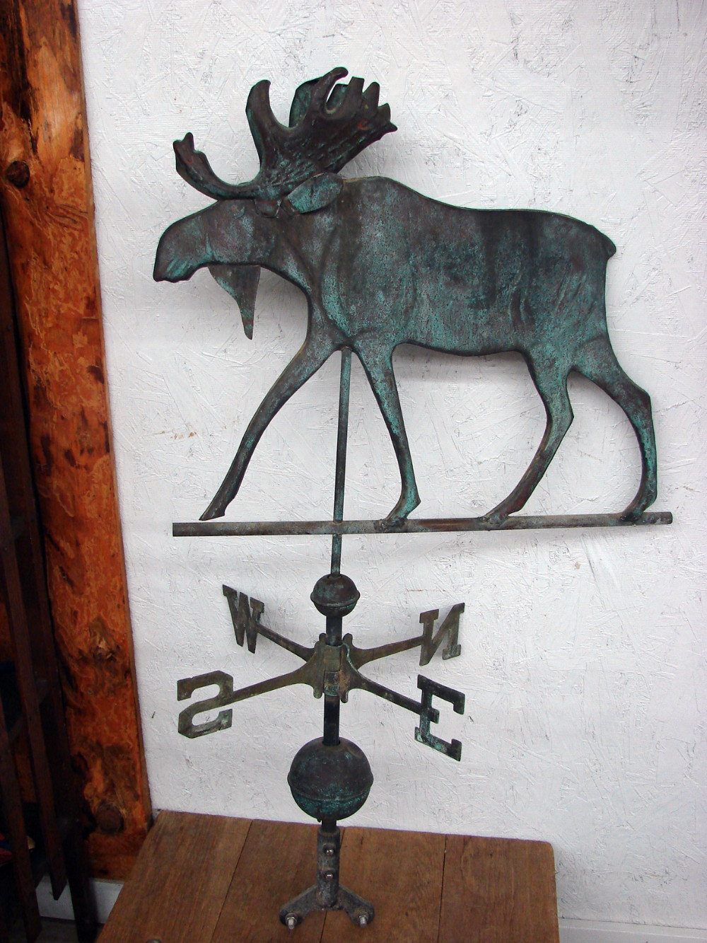 Vintage Copper Moose Weathervane 42 x 24