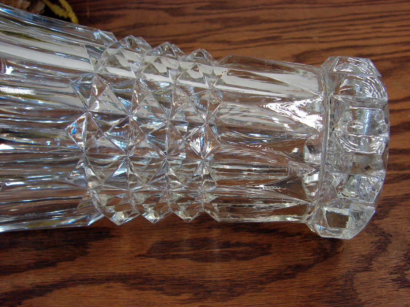 Vintage Heavy Art Glass Crystal Clear Vase Vetreria di Borgonovo Italian - Image 2