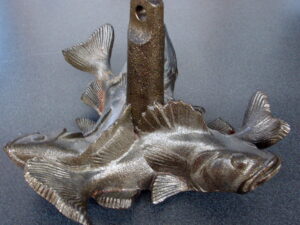 Cast Iron The Dotson Co. Walleye Boat Anchor 20 Pound Triple Fish Discontinued
