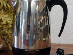 Vintage Farberware 8 Cup Stainless Steel Superfast Electric Coffee Percolator Tested