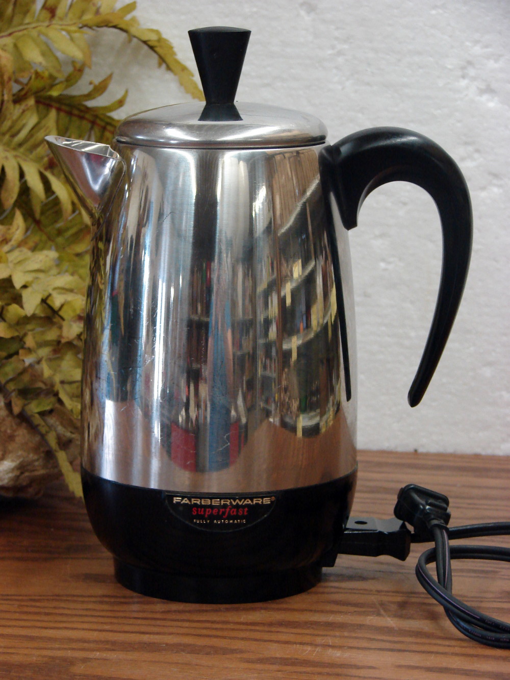Vintage Farberware 8 Cup Stainless Steel Superfast Electric Coffee Percolator Tested