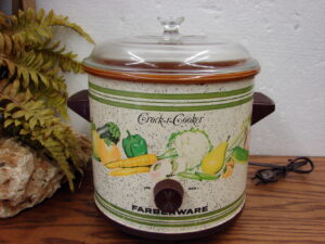 Vintage Farberware Stoneware Slow Cooker Crock R Cooker w/ Glass Lid Tested