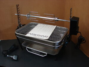 Vintage Farberware Open Hearth Grill Broiler Electric Motor Rotisserie #455 Tested w/ Manual