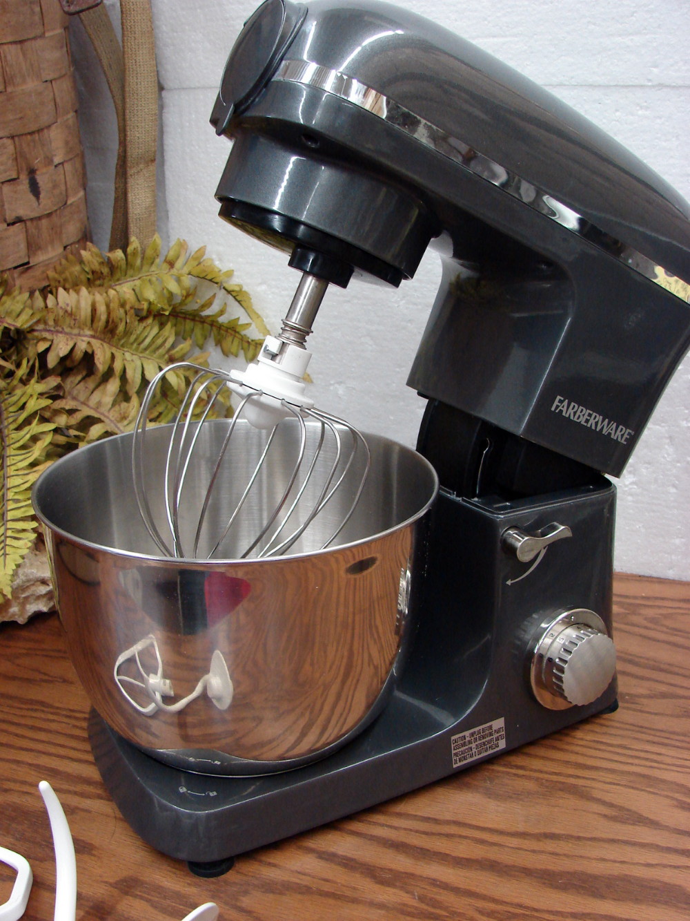 Farberware Stand Mixer Dark Grey Stainless 6 Qts w/ Attachments Tested FW33018355350 - Image 2
