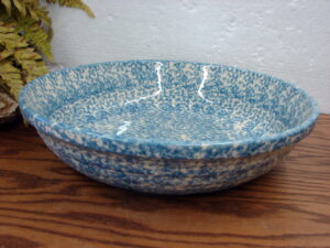 Huge Workshops of Gerald Henn Blue Spongeware Centerpiece Bowl Roseville OH