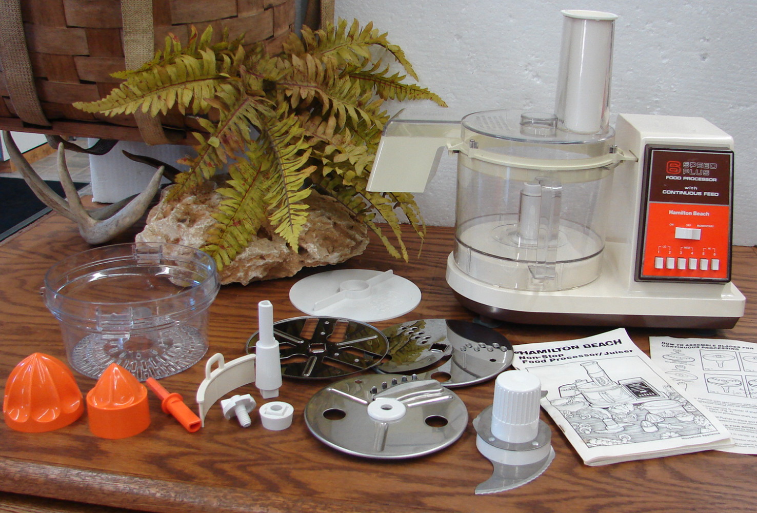 Complete Hamilton Beach Electric Food Processor Juicer w/ Accessories Tested #721-2
