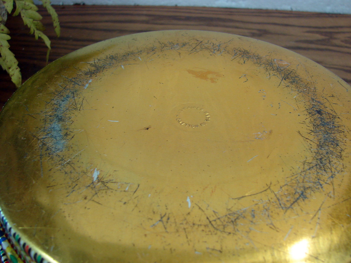 Vintage Made in Holland Decorative Floral Embossed Round Sewing Tin Container w/ Lid - Image 3
