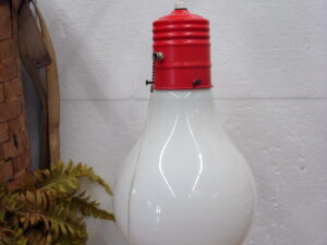 Vintage Ingo Maurer Pop Art Oversized Light Bulb Swag Hanging Lamp Tested