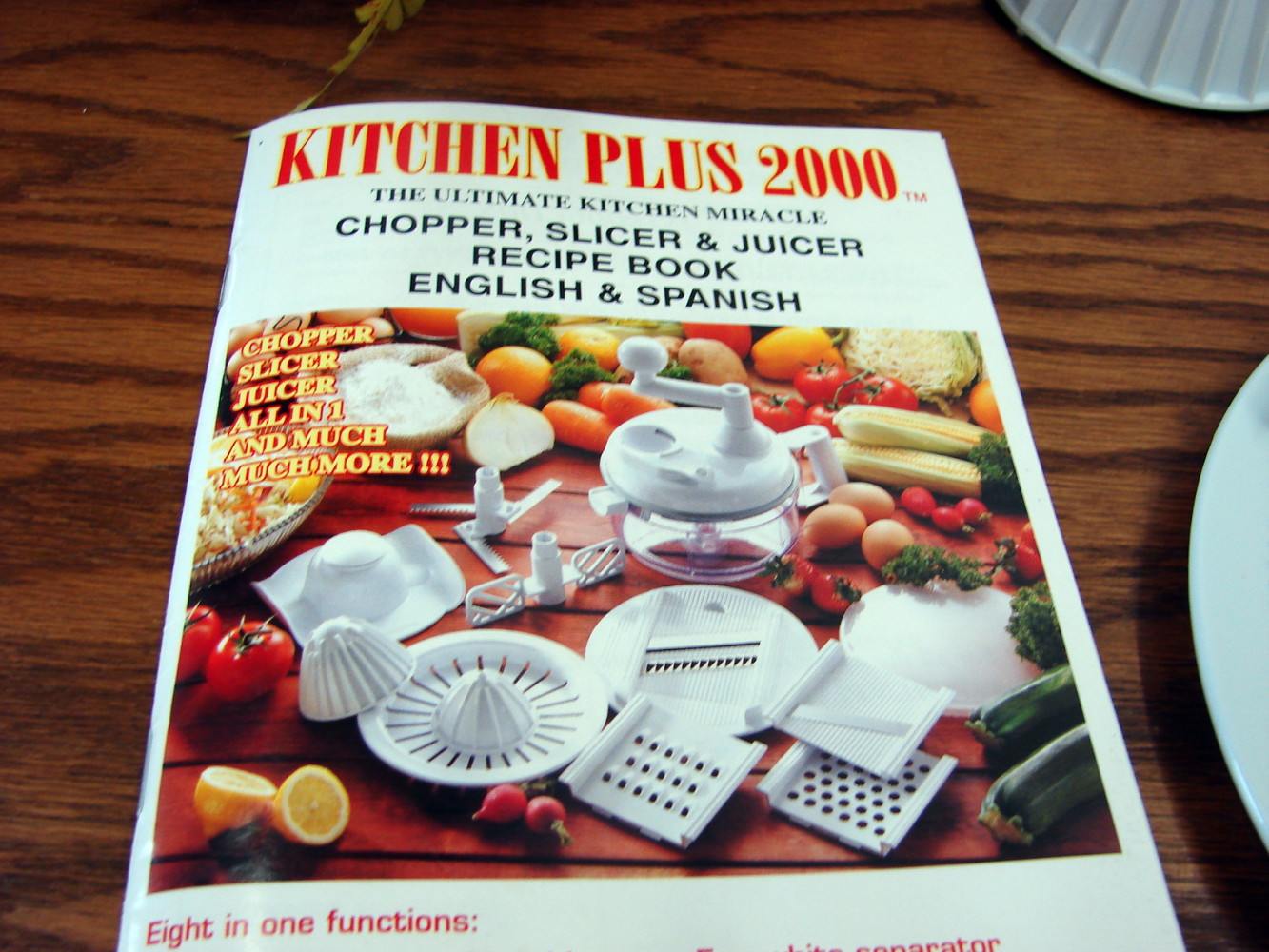 Kitchen Plus 2000 Food Processor Chopper Slicer Juicer Parts Recipe Book Ultimate Kitchen Miracle - Image 2