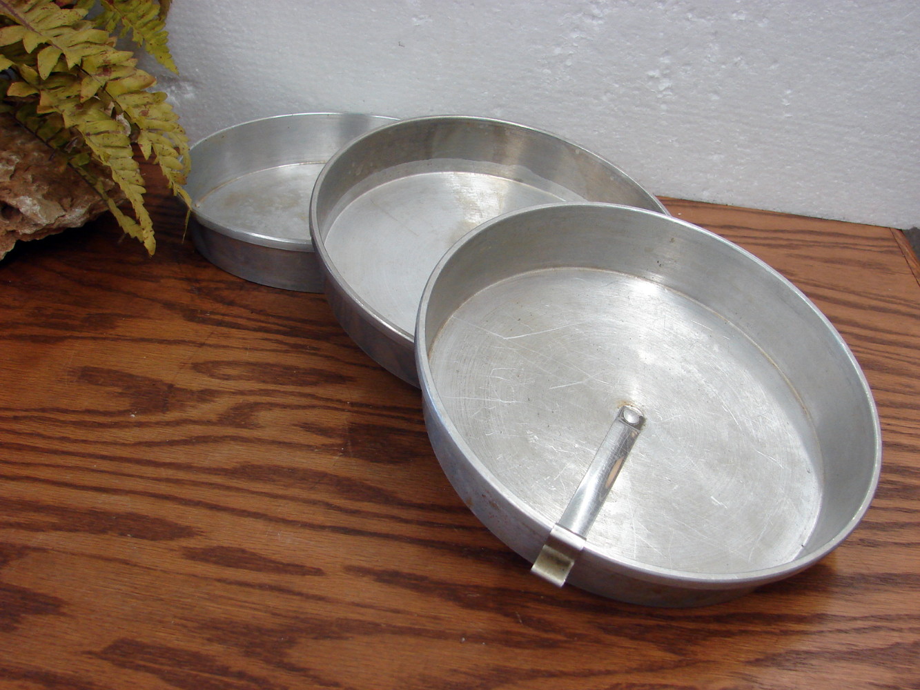 Set/3 Vintage Mirro Aluminum Easy Release Round Cake Pans #1108M 8"
