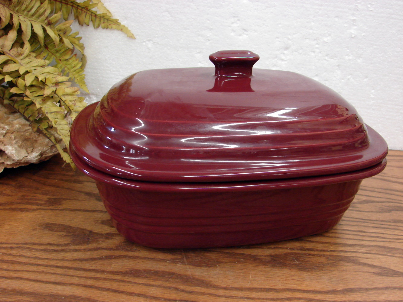 Used Pampered Chef Cranberry #1321 Deep Covered Baker Stoneware Roaster 3.1 - Image 3
