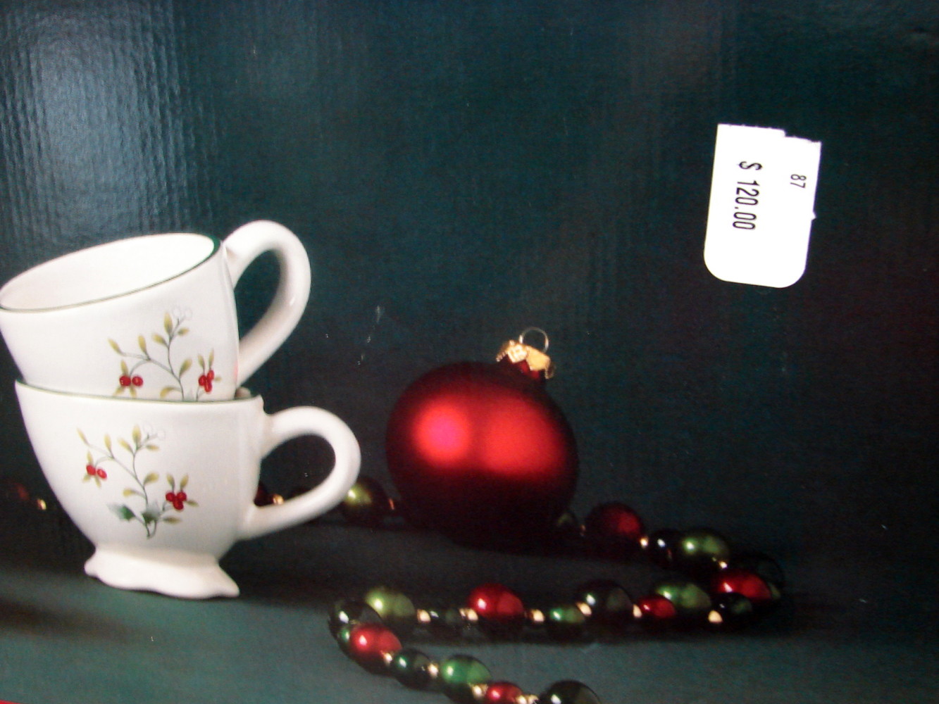 8 pc Brand New Pfaltzgraff Winterberry Punch Bowl Set in Box Bowl 6 Cups Ladle - Image 3