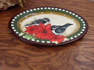 Brand New Pfaltzgraff Woodland Chickadee Oval Serving Platter 15 x 11"