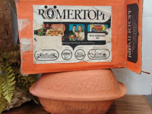 Vintage Romertopf Terra Cotta Clay Roaster Baker 113 West Germany w/ Box