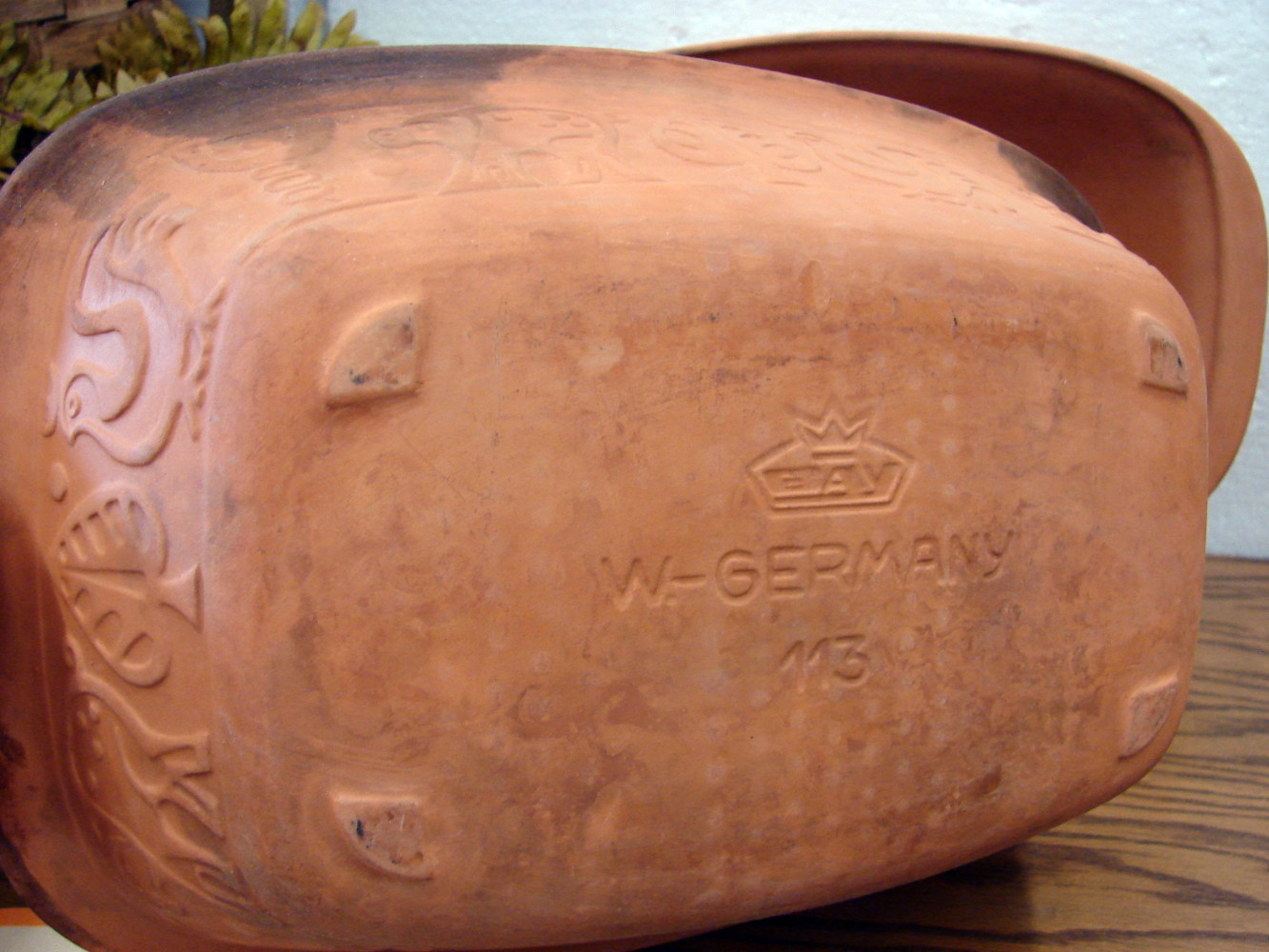 Vintage Romertopf Terra Cotta Clay Roaster Baker 113 West Germany w/ Box - Image 4