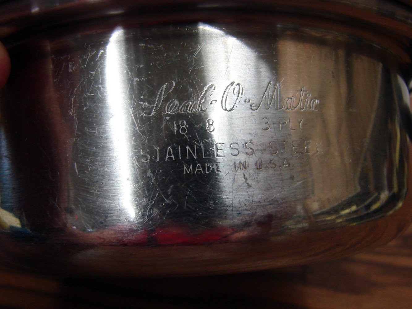 Vintage Seal-O-Matic 3 Ply 18/8 Stainless Steel Sauce Pan w/ Lid 24 oz - Image 2