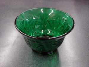 Vintage Anchor Hocking Emerald Forest Green Sandwich Glass Custard Cup