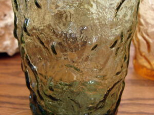 Vintage Avocado Green Anchor Hocking Milano Flat Tumbler 7 oz Juice