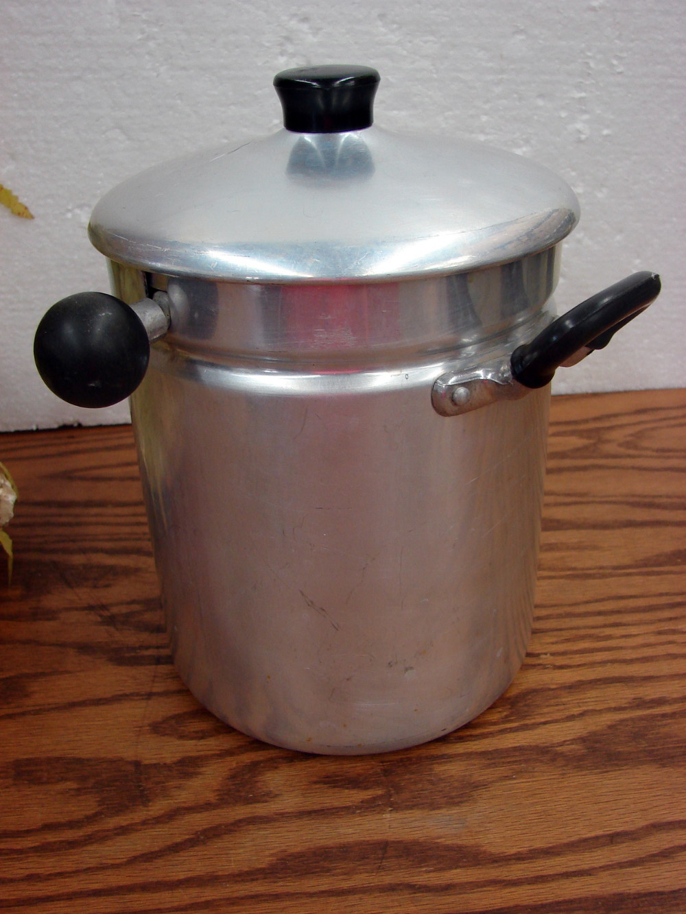 Vintage Unique Double Knob Aluminum Small Steamer Pot Seafood Pasta