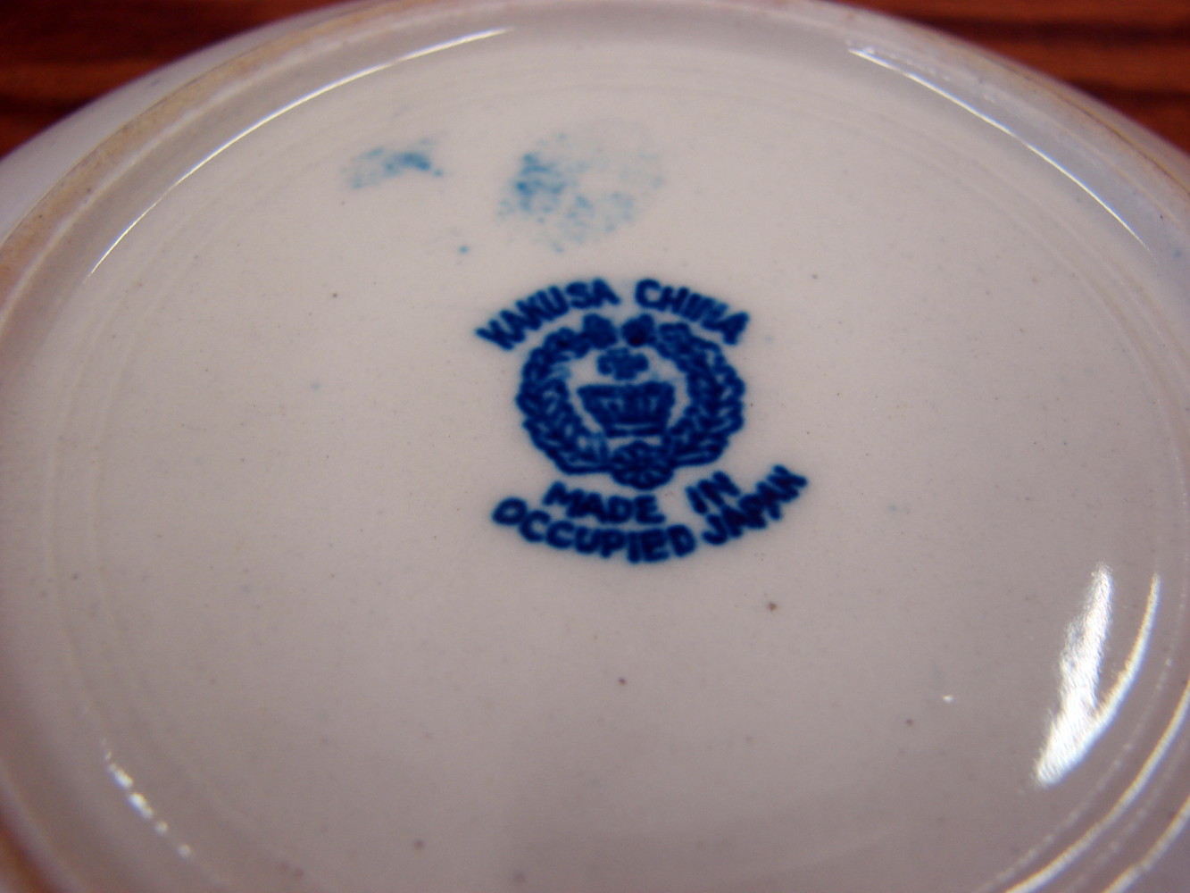 1940's Occupied Japan Blue Willow Kakusa China Saucer - Image 2