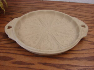 1988 Brown Bag Cookie Art Stoneware Cookie Mold Hearts and Flowers