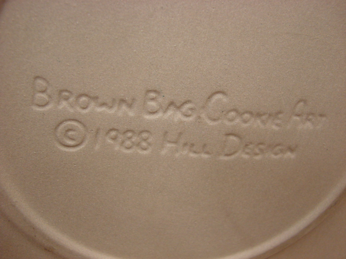 1988 Brown Bag Cookie Art Stoneware Cookie Mold Hearts and Flowers - Image 2