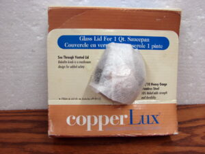 Brand New Copper Lux Classic Vented Glass Lid for 1 Qt Saucepan Spare Replacement #LX10