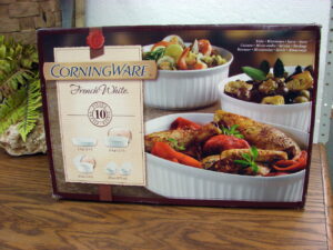 Brand New Corning Ware French White 10 Pc  Baking Cookware Sealed Box
