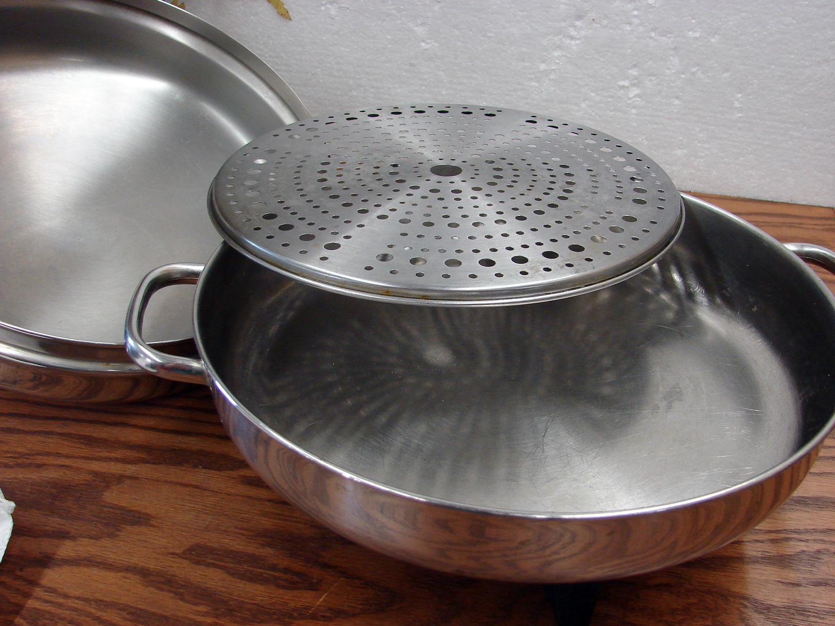 Vintage Farberware Stainless Steel 12" Electric Skillet Fry Pan w/ Rack 344-A Tested Deep Lid Cookware - Image 3