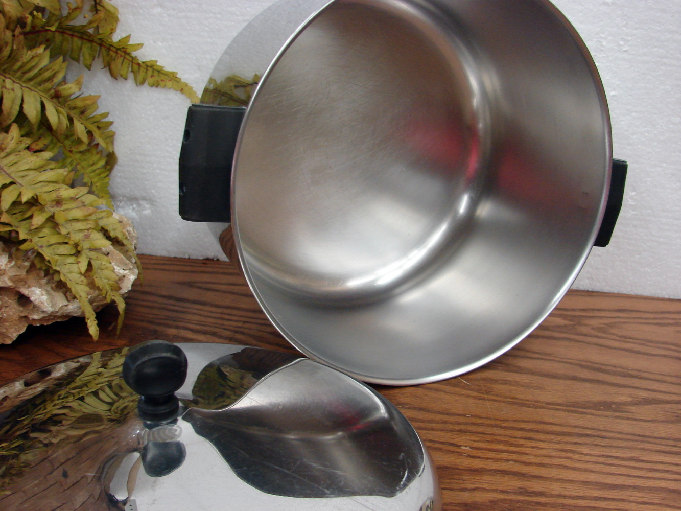 Vintage Farberware Stock Pot 8 Qt Stainless Steel Aluminum Clad Cookware - Image 2