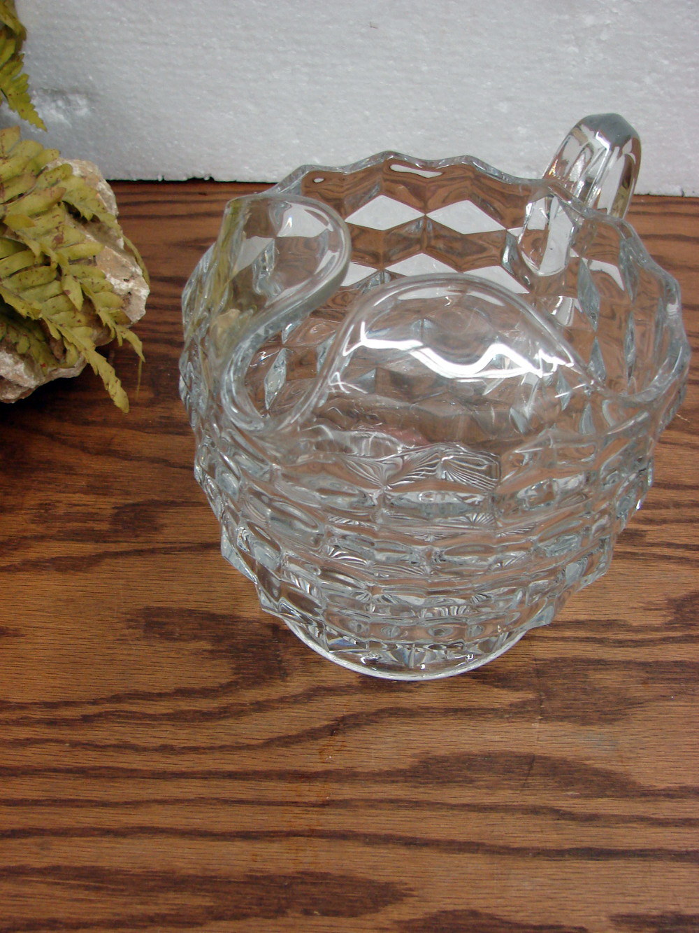 Vintage Short Squat Pitcher with Ice Lip Indiana Whitehall American Clear Footed - Image 4