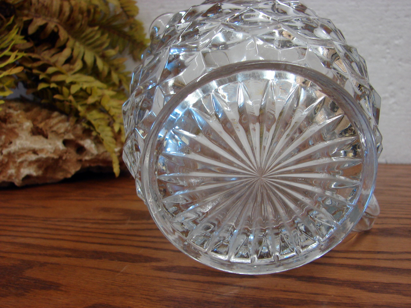 Vintage Short Squat Pitcher with Ice Lip Indiana Whitehall American Clear Footed - Image 3