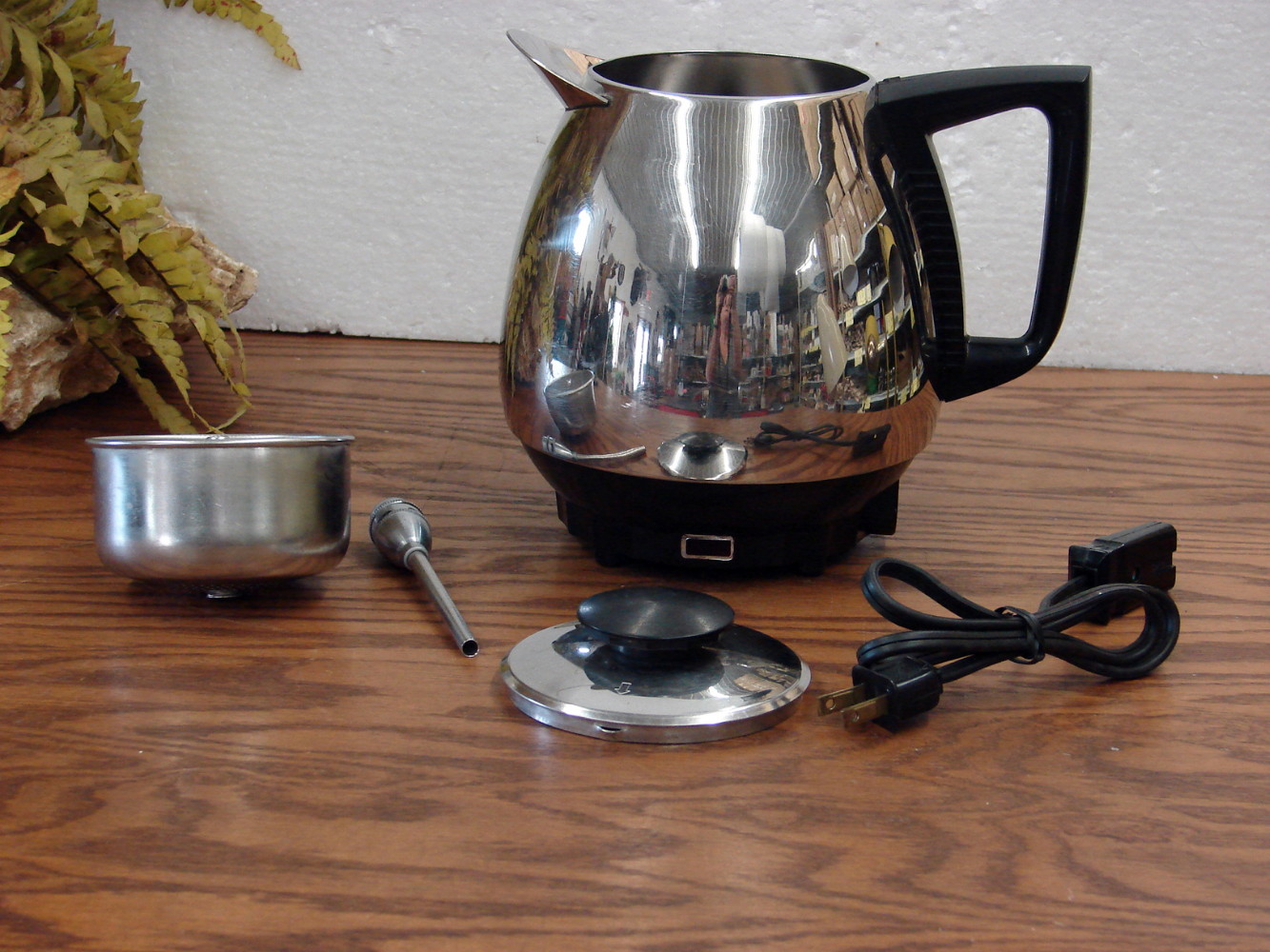 Vintage Stainless Steel Chrome SaladMaster Jet O Matic #10 Electric Coffee Percolator Tested - Image 2