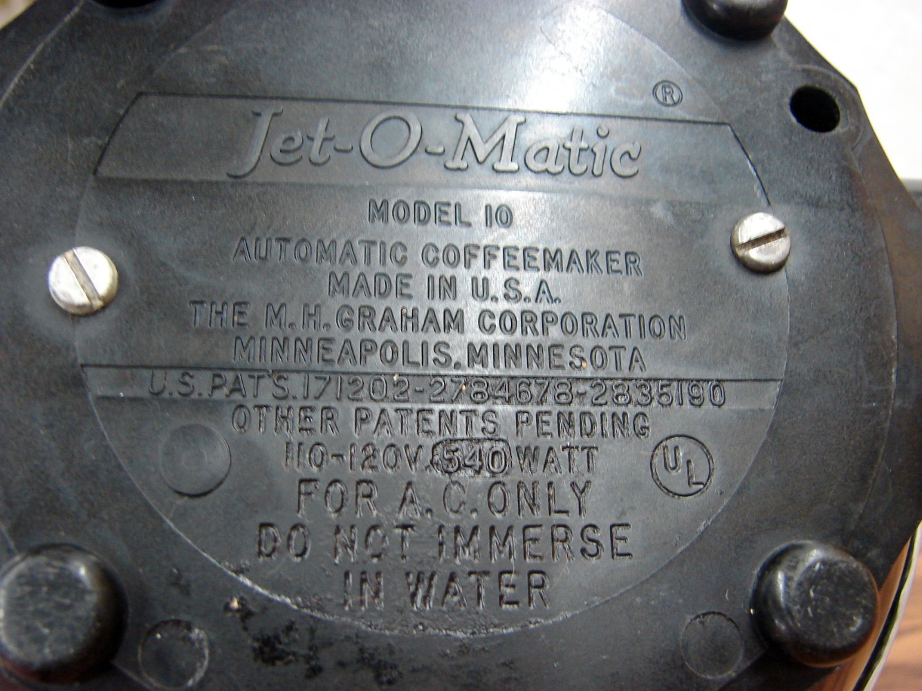 Vintage Stainless Steel Chrome SaladMaster Jet O Matic #10 Electric Coffee Percolator Tested - Image 3