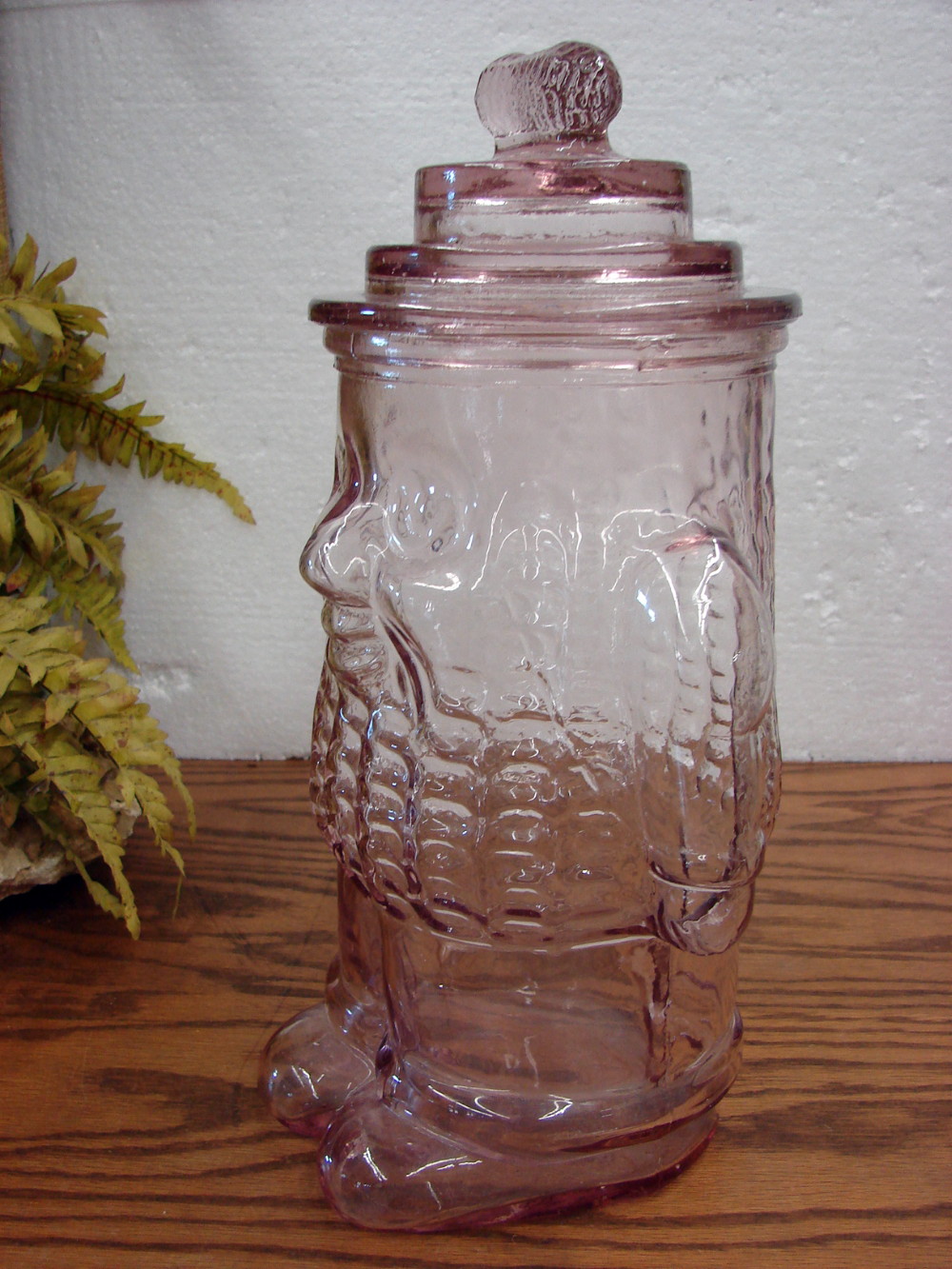 Vintage Mr Peanut Pink Depression Glass Jar Planters Advertising - Image 2