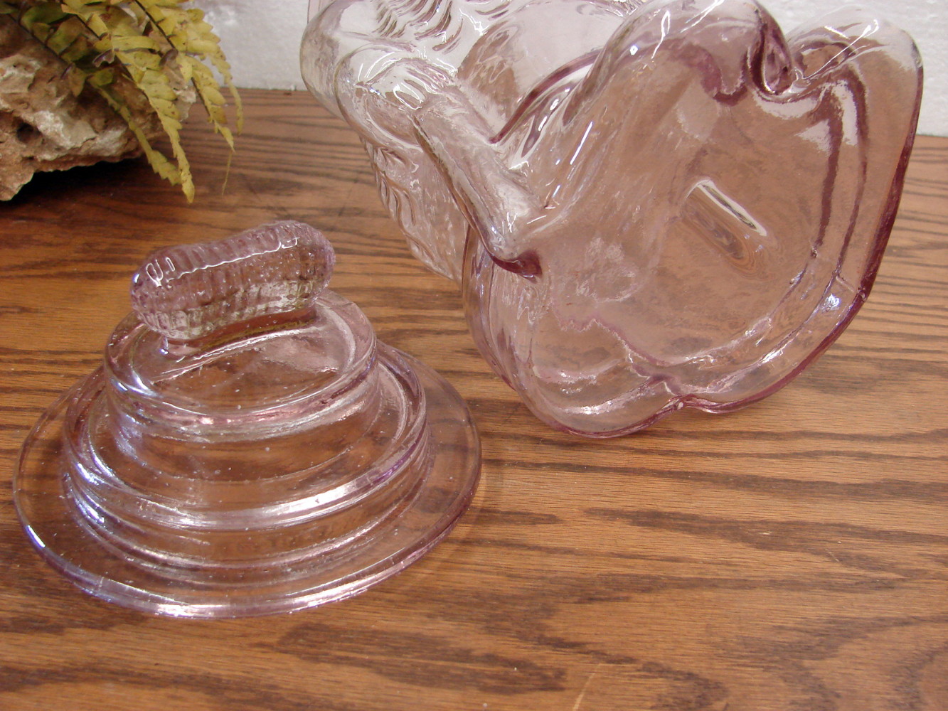Vintage Mr Peanut Pink Depression Glass Jar Planters Advertising - Image 4