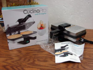 CucinaPro Pizzelle Maker Non-stick Electric Cookie Baker 220-02 Non Stick w/ Box
