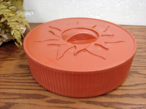 Nordic Ware 10" Tortilla Pancake Warmer Terracotta Color Sun Design Microwave Safe USA