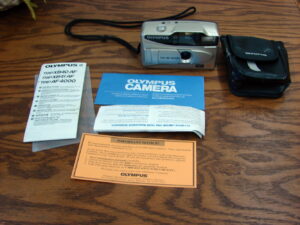 Vintage Olympus Trip AF 4000 Camera 35mm and Paperwork