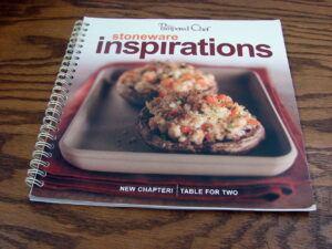 Pampered Chef Stoneware Inspirations Recipe Book Spiral Bound Cookbook 128 Pages